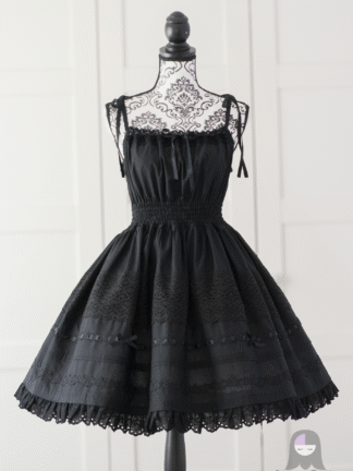 Shirring Summer Dress - BLK